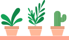 vector of 3 plants