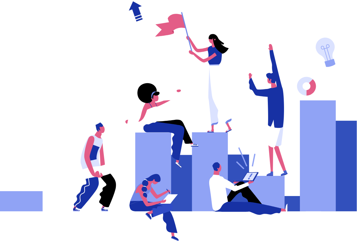 vector of people helping each other to do better