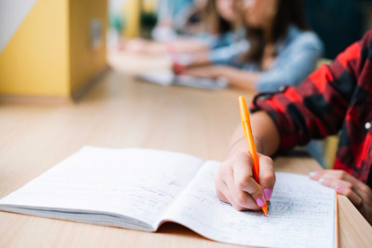 english student writing